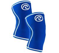 Rehband RX Knee Sleeve Power Max 7 mm, Genouillère Powerlifting & Haltérophilie, Compression Néoprène Haute Stabilité, Coupe Longue pour Squat & Deadlift, Couleur:Bleu - 1 Paire, Taille:XS