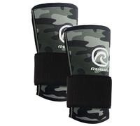 Rehband RX Wrist Support Power Max - Support de Poignet 3 en 1 pour Fitness et entraînement de Force, Wrist Wrap en néoprène 5 mm protège et stabilise Le Poignet, 1 Paire, Couleur Camo, Taille M
