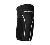 Rehband UD bandage de tennis pour le coude, 1 pièce, bandage de tennis 3mm néoprène, soutien du coude, Couleur:Noir, Taille:S