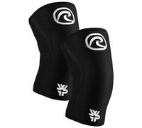 Rehband x World Fitness Project Power Max Genouillère Haltérophilie 7 mm SBR/néoprène, compétition, genouillère Bodybuilding, Powerlifting, Crossfit, Couleur:Noir - 1 Paire, Taille:M