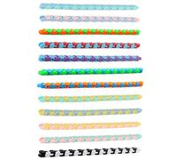 Reheyre Jouet Fidget efficace 8 pièces Fidget Toy Wacky Tracks Soulagement du stress Pliable Chaîne Jouet dans des combinaisons aléatoires