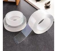 Reheyre Ruban adhésif transparent 3M Gel Tape léger sans trace imperméable double face pour cuisine, fête, coller photos, affiches, fixation de tapis 10 mm