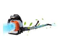 Reheyre Souffleur de Feuilles à Dos 65 CC - Souffleur de Feuilles à gaz 200 km/h, souffleur de Feuilles à Vent Fort à Haute Vitesse avec réservoir de 1,7 L pour pelouse, Jardin et Usage commer