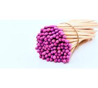 REHGLÜCK Schwarzwald, Environ 100 allumettes colorées de 10 cm de long, convient également comme recharge pour nos bouteilles décoratives élégantes (couleur de la tête d'allumette : violet)