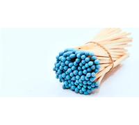 REHGLÜCK Schwarzwald, Environ 100 allumettes colorées de 10 cm de long, convient également comme recharge pour nos bouteilles décoratives élégantes (couleur de la tête d'allumette : bleu)