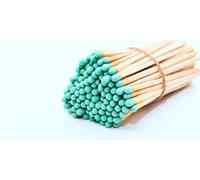 REHGLÜCK Schwarzwald, Environ 100 allumettes colorées de 10 cm de long, convient également comme recharge pour nos bouteilles décoratives élégantes (couleur de la tête d'allumette : vert menthe)