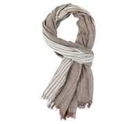 REHJJDFD Écharpe en coton et lin à rayures pour homme, kaki, taille unique