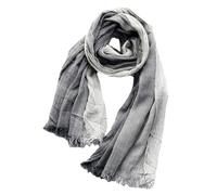 REHJJDFD - Écharpes rayées pour hommes - Écharpe chaude en lin de coton pour hommes - Écharpe à pompons décontractée, gris foncé, taille unique