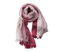 REHJJDFD - Écharpes rayées pour hommes - Écharpes en lin de coton pour hommes - Écharpe chaude décontractée avec glands, rouge vin, taille unique