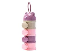 Rehmanniae Boîtes Dose Lait, Doseur Biberon Bébé, Doseur Bébé 4 Compartiments Distributeur Bébé, Distributeur Lait en Poudre pour Bébé, Doseur Lait Bébé Portable pour Voyage Et aison