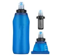 Rehmanniae Gourde Filtrante 600ml Filtre À Eau Portable Pliable Extérieur,Purificateur d'eau De Survie d'urgence,Bouteille d'eau Filtrante De Sport pour Camping, Randonnée - Bleu