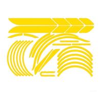 Rehoetom Autocollant réfléchissant en PVC pour trottinette électrique Xiaomi - 36 x 28 cm - Pour décoration du corps et amélioration de la visibilité nocturne (jaune)