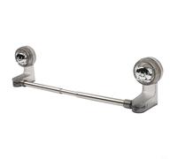 Rehoetom Barre porte-serviettes en acier inoxydable à ventouse, réglable de 30 à 60 cm, extensible pour salle de bain pour carrelage et verre, sans perçage, porte-serviettes amovible pour usage