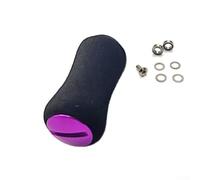 Rehoetom Boutons de poignée de moulinet de pêche en EVA pour Daiwa et 40 x 19 mm avec ensemble de joints de roulement, compatible avec arbre de 27 mm (noir)