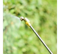 Rehoetom Buse de brumisation réglable en laiton pour systèmes d'irrigation goutte à goutte - Finition or, filetage M14 x 1,5, 4 options de trous, pression de 2 à 4,5 kg/cm², - 3 m S (trou)