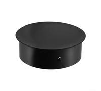 Rehoetom Cache-trou de cheminée en acier inoxydable pour tuyau de poêle, réglable de 50 à 200 mm, avec bouchon plat, bloc anti-courants d'air résistant aux intempéries, pour cheminées, échappement (90