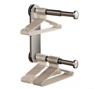 Rehoetom Cintre mural à ventouse, réglable, pliable, multi-usage, pour salle de bain, balcon et chambre (2 gris)