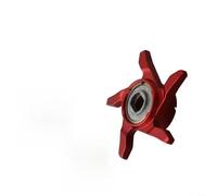 Rehoetom Clé à frein étoile en aluminium pour réparation de moulinet Baitcast, outil de traction en fibre de carbone avec filetage gauche/droite, accès léger de 5,6 cm (rouge)