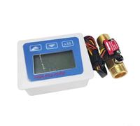 Rehoetom Compteur de contrôle de l'eau à écran LCD avec compteur de débit et capteur pour remplacement de commutateur 21,6 V, contrôleur quantitatif, plage 1-25 L/min, filetage G1/2, CC 3,5-24 V