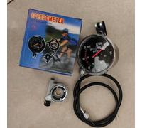 Rehoetom Compteur de vitesse mécanique pour vélo en alliage rétro avec câble de 78 cm pour vélo de route, VTT et vélos pliants (cercle)