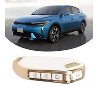 Rehoetom Coque de clé de voiture pour Picanto Ev9 2024 - Coque de protection avec bordure dorée, durable et résistante aux rayures, pour une installation facile, sans signal (blanc)