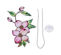 Rehoetom Décoration murale double face colorée en fer forgé avec ventouse et fil de suspension noir de 40 cm - Clôture de jardin ou panneau à suspendre en métal d'intérieur