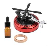 Rehoetom Désodorisant solaire pour voiture avec hélicoptère rotatif | ABS et alliage d'aluminium pour décoration de tableau de bord | Diffuseur de parfum à économie d'énergie (rouge)