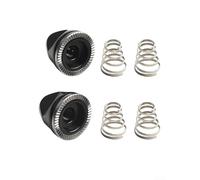 Rehoetom Ensemble de ressorts à dégagement rapide, 4 ressorts de broche de roue + 2 écrous M5 pour boulons d'essieu de vélo, acier inoxydable et alliage d'aluminium, noir