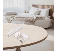 Rehoetom Étendoir à linge mural | Étendoir à linge pliable et rétractable | Design invisible peu encombrant | Alliage d'aluminium pour une résistance à la rouille | Compatible (I blanc)