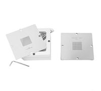 Rehoetom Gabarit de soudure en métal pour station de reballing BGA-90 mm avec 10 pochoirs, gabarit de reballage PCB compatible avec table BGA robuste (BGA-jig + 10 pochoirs)
