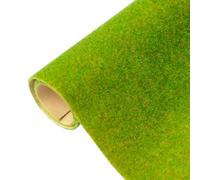 Rehoetom Gazon synthétique décoratif pour modélisme, maison de jouets et scènes miniatures - 41 x 100 cm - Gazon en nylon PA en peluche vert foncé, vert herbe, oui (vert herbe)