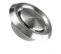 Rehoetom Grille d'aération ronde réglable en acier inoxydable pour conduits muraux et de plafond 304 pour salle de bain, cuisine, sauna 100 mm, 125 mm, 150 mm (125 mm)