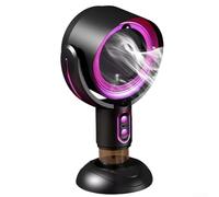 Rehoetom Hotte portable USB avec batterie de 3000 mAh, ventilateur d'échappement de cuisine compact avec filtre à graisse amovible, ventilation à deux vitesses, hauteur réglable, sans fil (noir violet