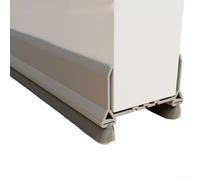 Rehoetom Joint de porte insonorisé avec triple protection en feutre pour protéger contre la poussière et les intempéries, matériau en PVC souple adapté aux portes réglables (gris)