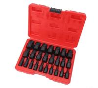 Rehoetom Kit extracteur de vis pour boulons et goujons cassés | 25 pièces à tête hexagonale | Kit d'extraction de boulons | Fabriqué en acier à haute teneur en carbone traité thermiquement pour acier