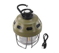 Rehoetom Lanterne pour camping et extérieur, batterie rechargeable de 2000 mAh, 5 modes de luminosité, résistance à l'eau IPX3, compatible avec suspension de tente, noir/marron/vert (vert)