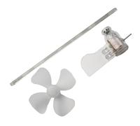 Rehoetom Le plus petit modèle de générateur d'éolienne pour démonstration éducative, mini outil d'enseignement de l'énergie éolienne rotatif à 360 ° en plastique rouge, faible puissance