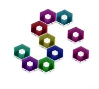 Rehoetom Lot de 10 panneaux lumineux hexagonaux RVB à monter soi-même, 16 m de couleurs, appliques murales modulaires contrôlées par application pour jeux, fêtes, décoration d'intérieur