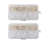 Rehoetom Lot de 120 connecteurs mâles et femelles avec cosses isolées en nylon pour connecteurs de 2,8/4,8/6,3 mm, contacts en cuivre étamé pour connexions de fils électriques,