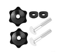 Rehoetom Lot de 2 boutons de poignée de tondeuse à gazon Toro avec vis et rondelles, boutons hexagonaux en plastique avec intérieur en métal pour anneau, compatible avec les modèles 92-2