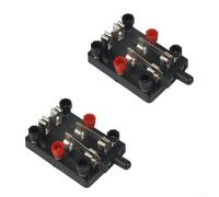Rehoetom Lot de 2 interrupteurs fermés bipolaires pour usage pédagogique en laboratoire de physique et d'électronique, plastique avec bornes à vis, 7,5 x 5,4 cm
