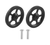 Rehoetom Lot de 2 roues de vélo pliables de 60 mm pour et 3Sixty - Alliage d'aluminium avec pneu en caoutchouc, roulements inclus pour un roulement fluide, léger pour des roues faciles (noir)