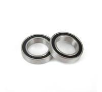 Rehoetom Lot de 2 roulements à billes 61804-2RS et 6804-2RS 20 x 32 x 7 mm en acier pour composants de vélo, noir + argent