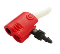 Rehoetom Lot de 2 têtes de rechange pour gonfleur de pneu avec adaptateur double valve compatible avec et valves - Rouge