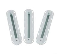 Rehoetom Lot de 3 ailerons de surf pour planche de surf, construction en PVC avec trous, vis et clé incluses, compatible avec les ailerons standard, blanc/noir