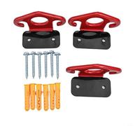 Rehoetom Lot de 3 crochets de résistance muraux pour entraînement à domicile avec manchon en caoutchouc, construction en fer, design antidérapant, compatible avec les bandes de résistance