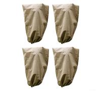 Rehoetom Lot de 4 housses de protection antigel réutilisables non tissées avec cordon de serrage pour arbustes, plantes en pot et jeunes arbres, 80 x 99,1 cm, respirant