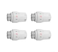 Rehoetom Lot de 4 valves thermostatiques M30 x 1,5 pour radiateur, pour systèmes de chauffage, soupape de commande avec réglage à 5 niveaux, alliage et plastique