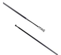 Rehoetom Lot de 5 rayons de rechange plats et droits en acier pour rayons de vélo en 261/263/265/272/275/277/282/290 mm, noir (263 mm)