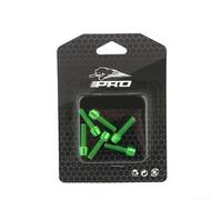 Rehoetom Lot de 6 boulons de tige M5 x 18 mm pour potence de guidon, casque, dérailleur - Fixations en acier plaqué, résistant, complet pour CNC anodisé - Compatible avec (vert)